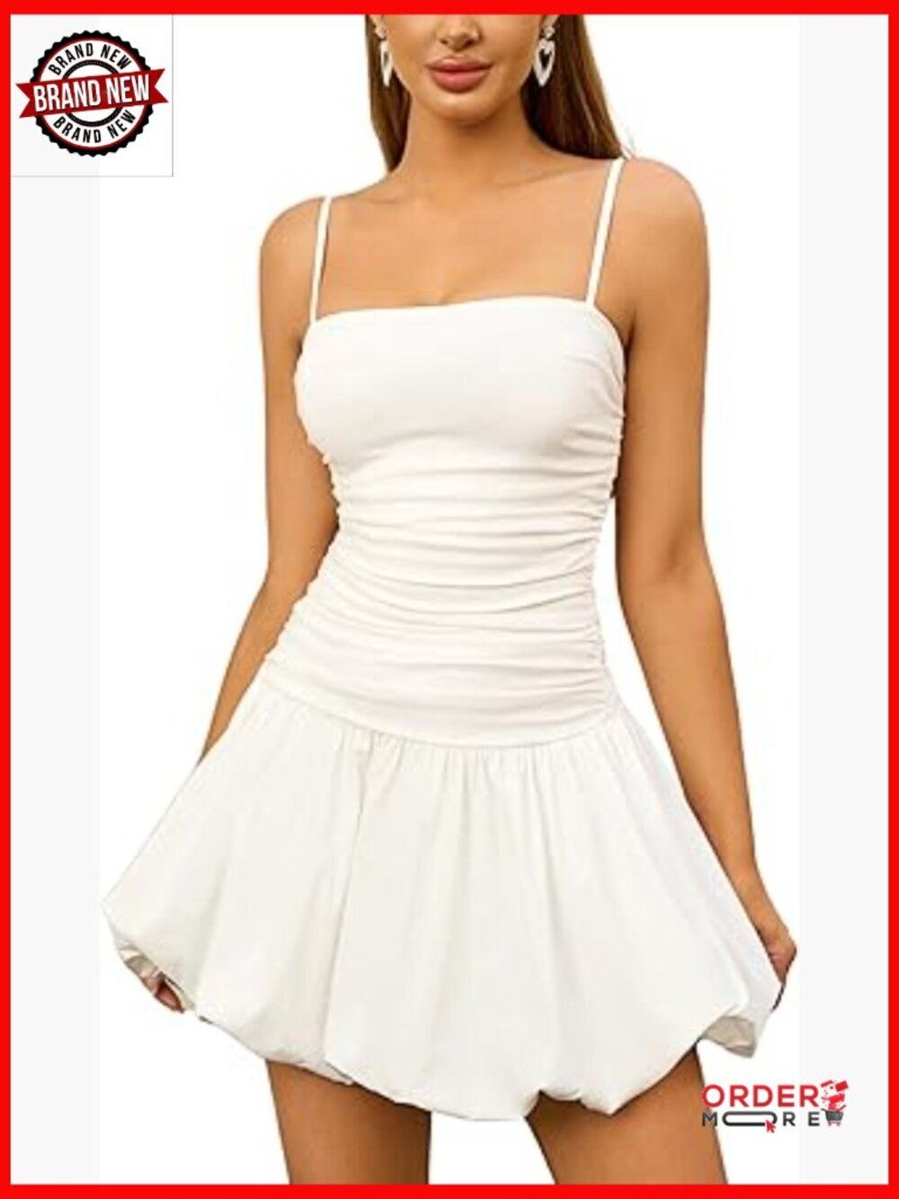 Ruched Bodycon Sleeveless Mini Dress Bubble Hem Y2K Club Party Guest Dress